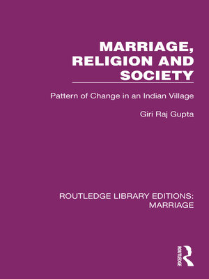 cover image of Marriage, Religion and Society